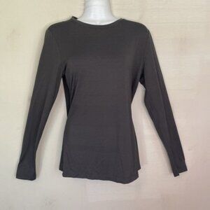 Duluth Trading Suit Up Swim Rash Guard Size S Gray Geometric Design Top UPF 50